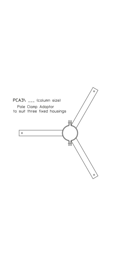 WEC Fixed Camera Pole Mount - PCA3